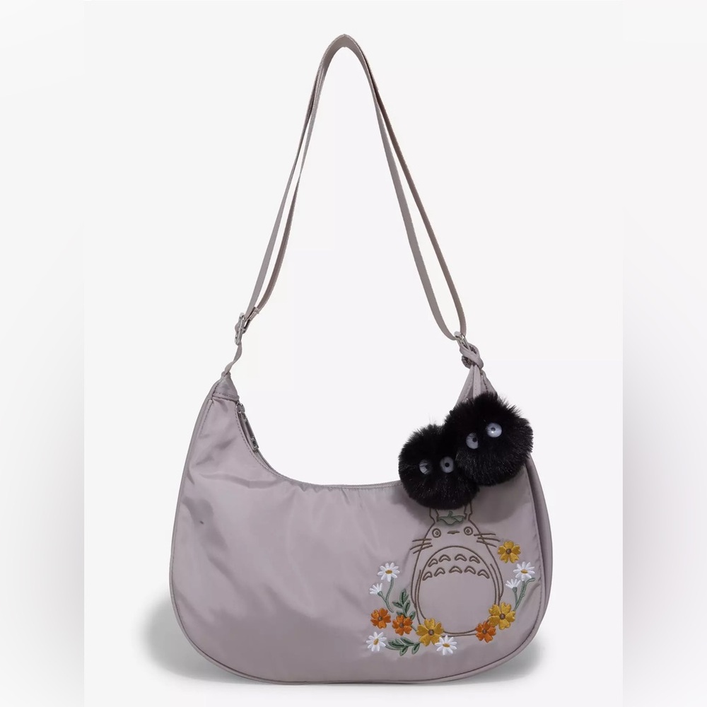 My Neighbor Totoro Floral Light Beige Crossbody Bag